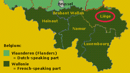 Map Wallonie - Lige
