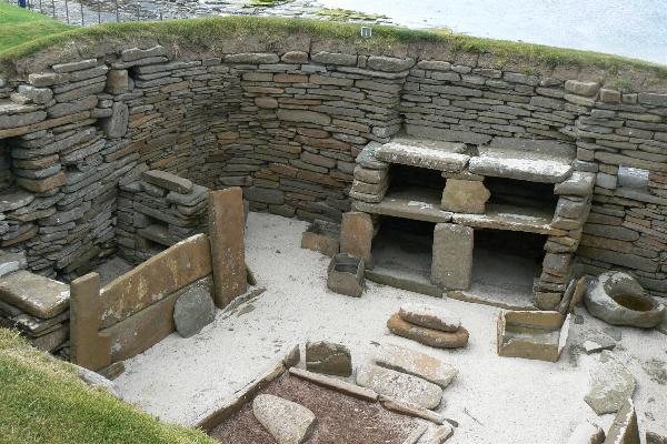 Neolithische woning in Skara Brea - Orkney