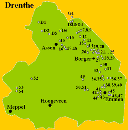 Kaart Drenthe
