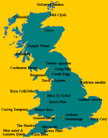 Kaart Britse megalieten