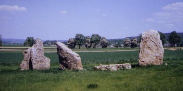 Menhirs nabij zuidelijke dolmen Oppagne (Wris)