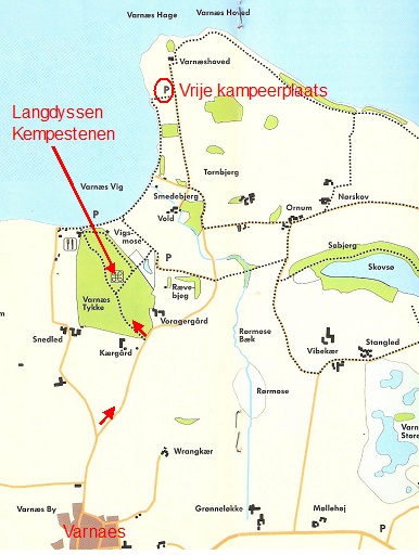 Detail kaart infofolder "Varnaes Storemose"