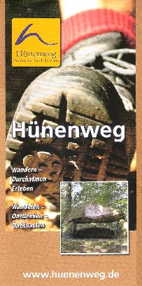 Folder met kaart en info van de wandelroute "Hünenweg" 