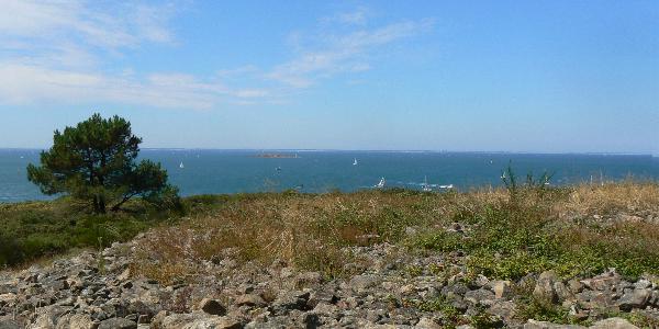 Zicht op de Golf van Morbihan en het schiereiland Quiberon