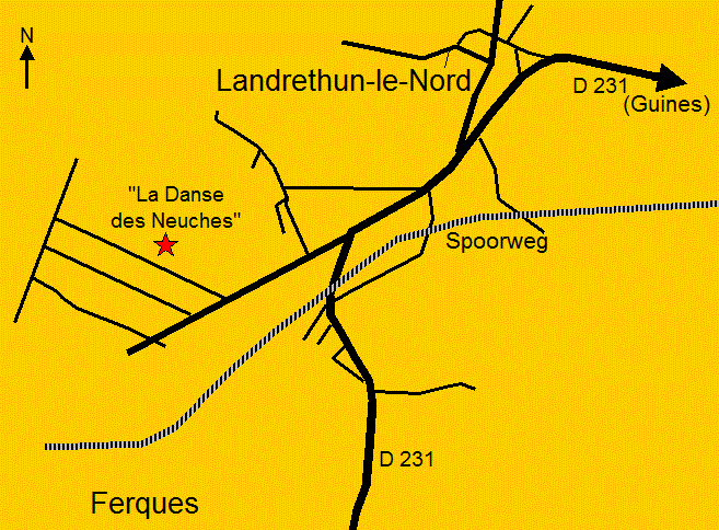 Kaart Landrethun-le-Nord