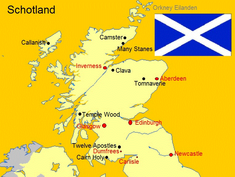 Kaart Schotland
